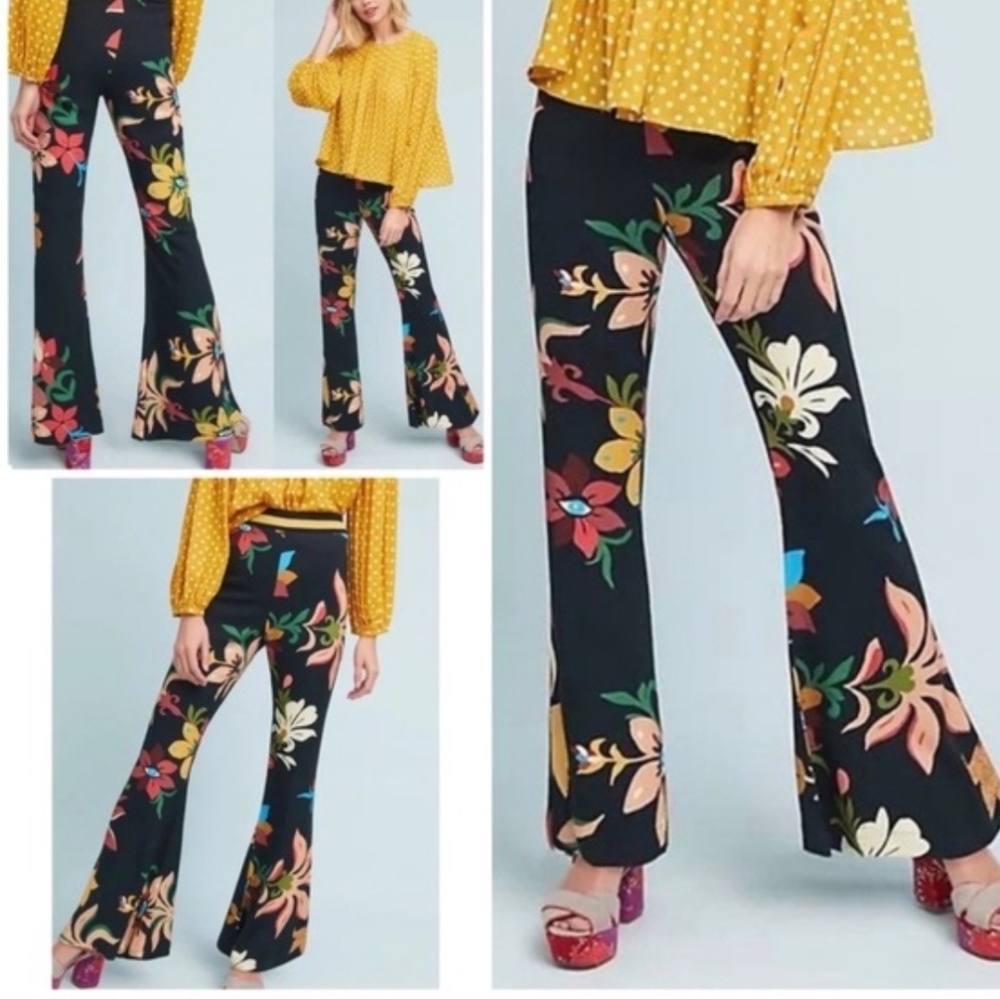 Farm Rio Calla Flared Pants Size Medium - Picture 8 of 8